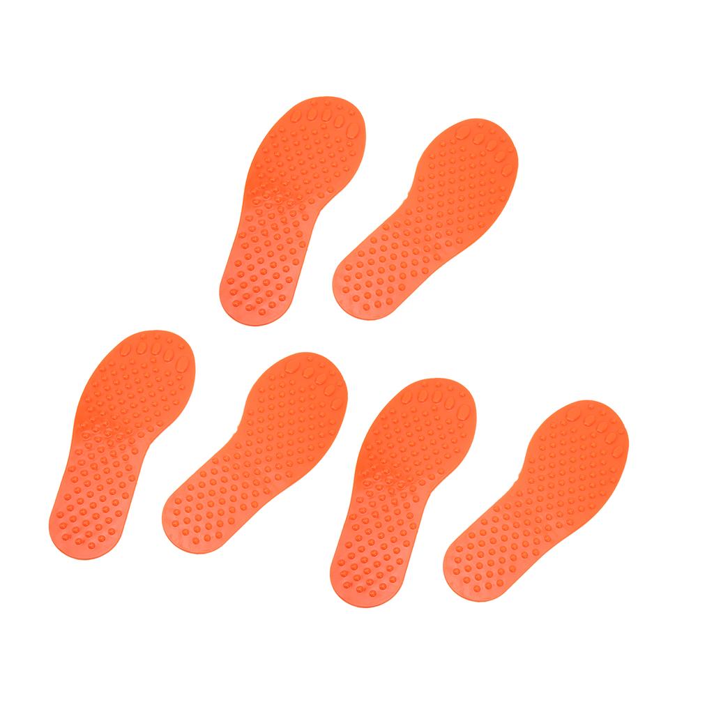 3 Pairs   Marker PVC Colorful Foot Shaped Training Pad Toy for Indoor Outdoor