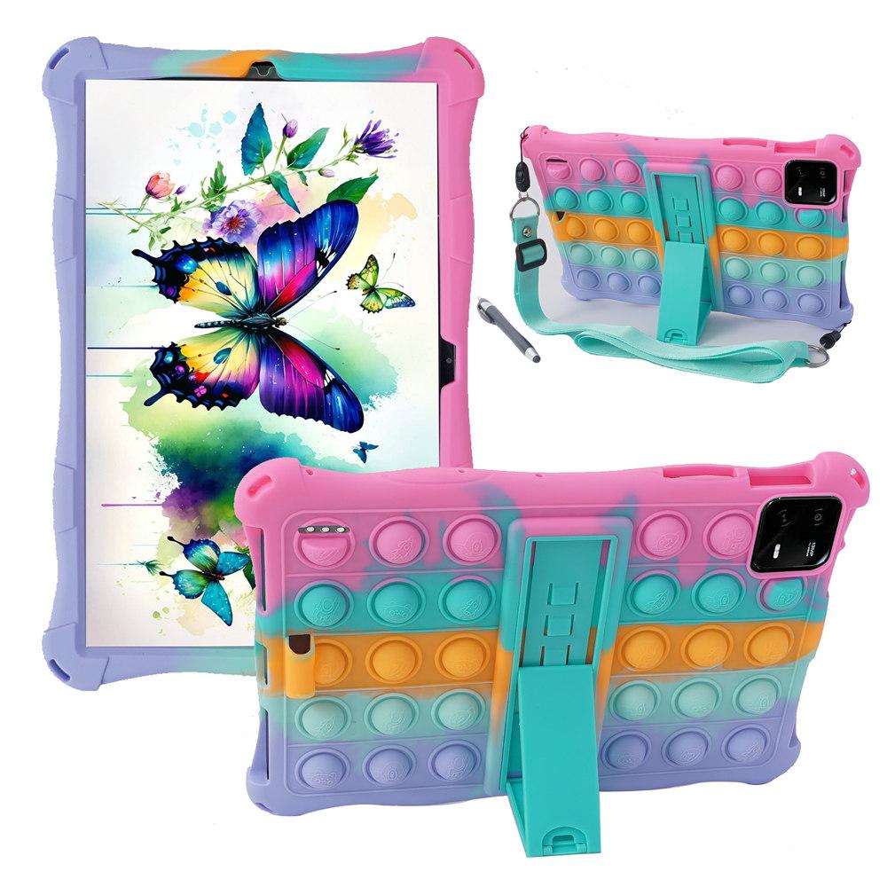 For Xiaomi Mi Pad 6 Case Bubble Toys Soft Silicone Kids Tablet Cover For Mi Pad 6Pro Kickstand Shockproof Fundas