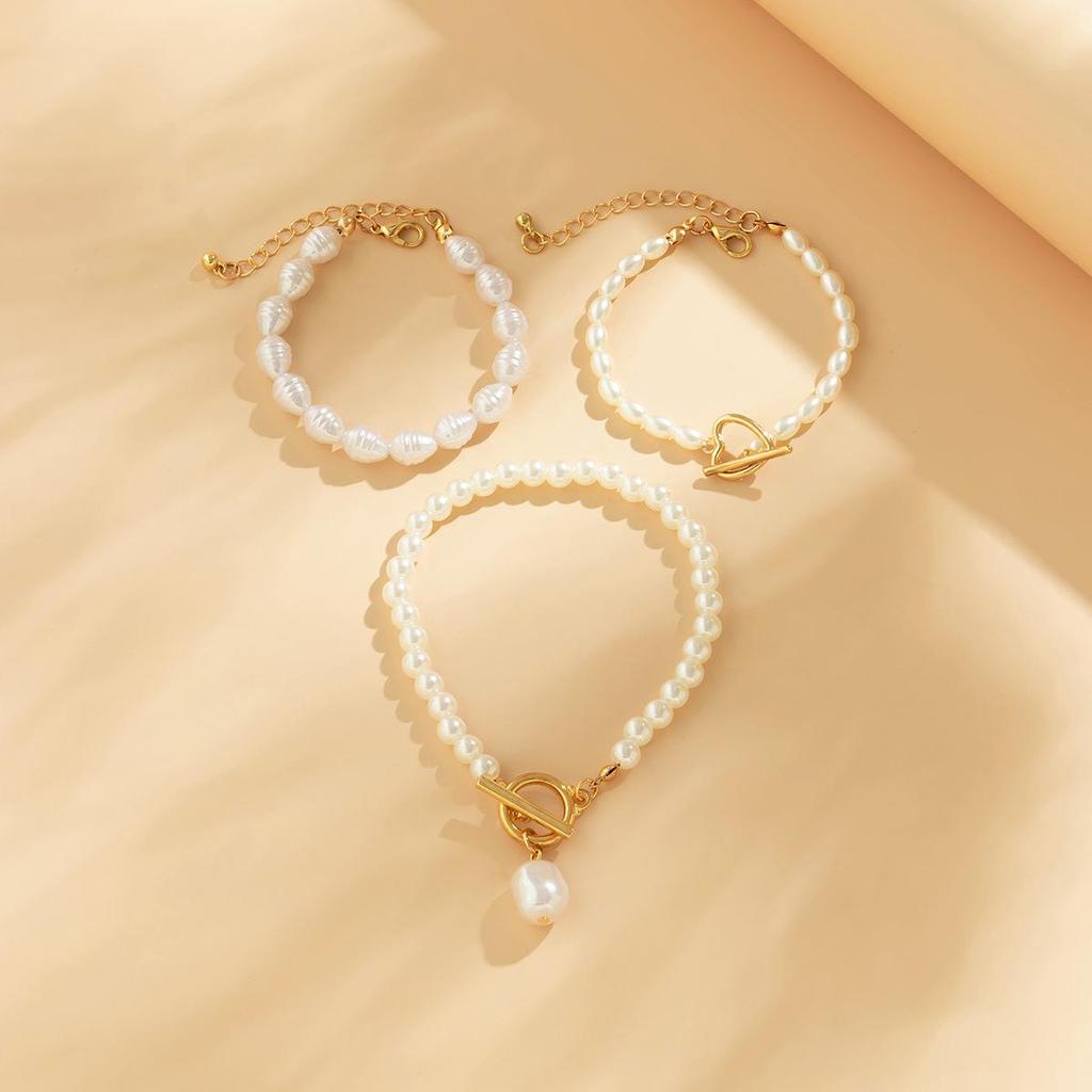European & American Multi-layer Baroque Pearl Clavicle Necklace Set for Women with OT Buckle and Fashionable Cross-border Jewelry Design