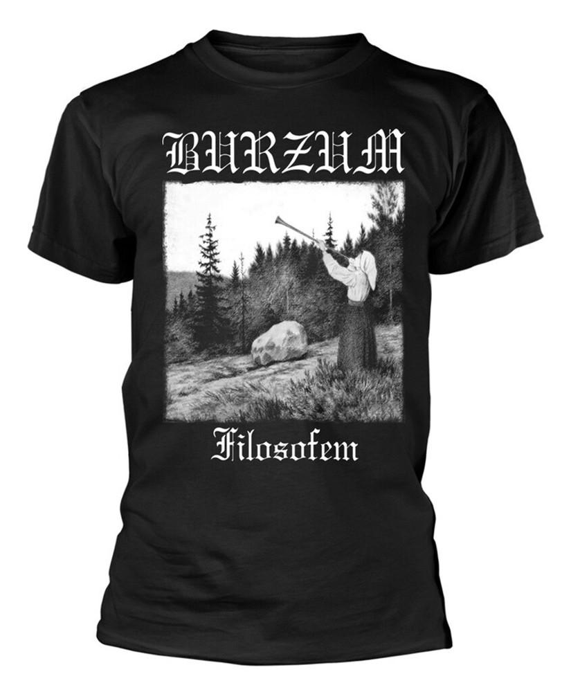 B**zum Filosofem Белый Принт Черная Футболка Унисекс S