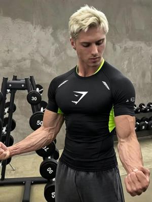 Męska koszulka do biegania GYMSHARK - Szybkoschnąca, dopasowana, oddychająca, odprowadzająca pot, z krótkim rękawem, odzież sportowa