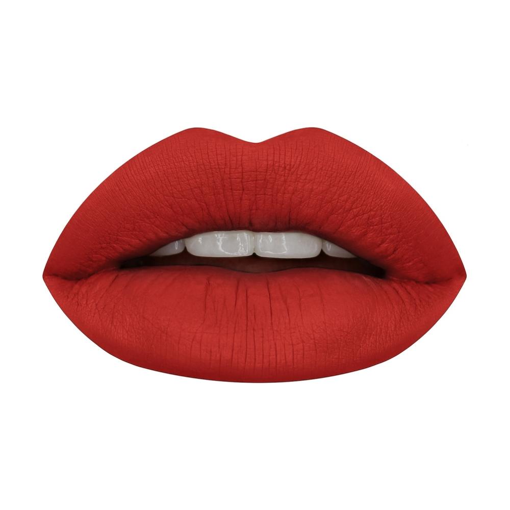 Huda Beauty Liquid Matte Ultra Comfort Transfer Proof Lippenstift 0,14 Unzen 4,2 ml Miss America Universal Rot