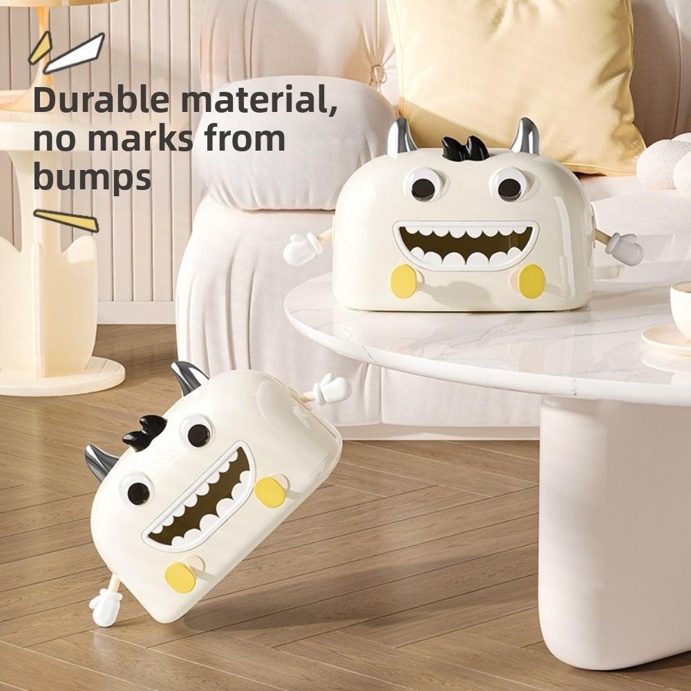 Cute Desktop Tissue Case with Phone Holder Facial Tissue Holder Cartoon Tissue Box  Entrance Hall