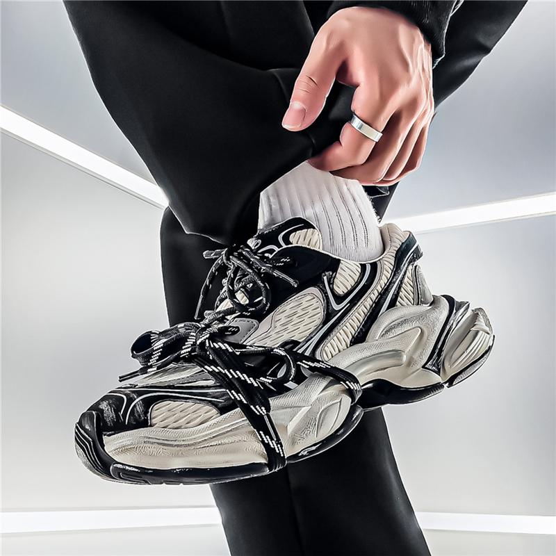 Men's Korean Version Thick Soled Sneakers Are Fashionable Versatile and Trendy Street Style Men's Shoes