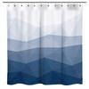 Quick Install Bathroom Curtain with 12pcs Hook Geometric Print Fabric Waterproof Shower Curtain 70.87x70.87Inches