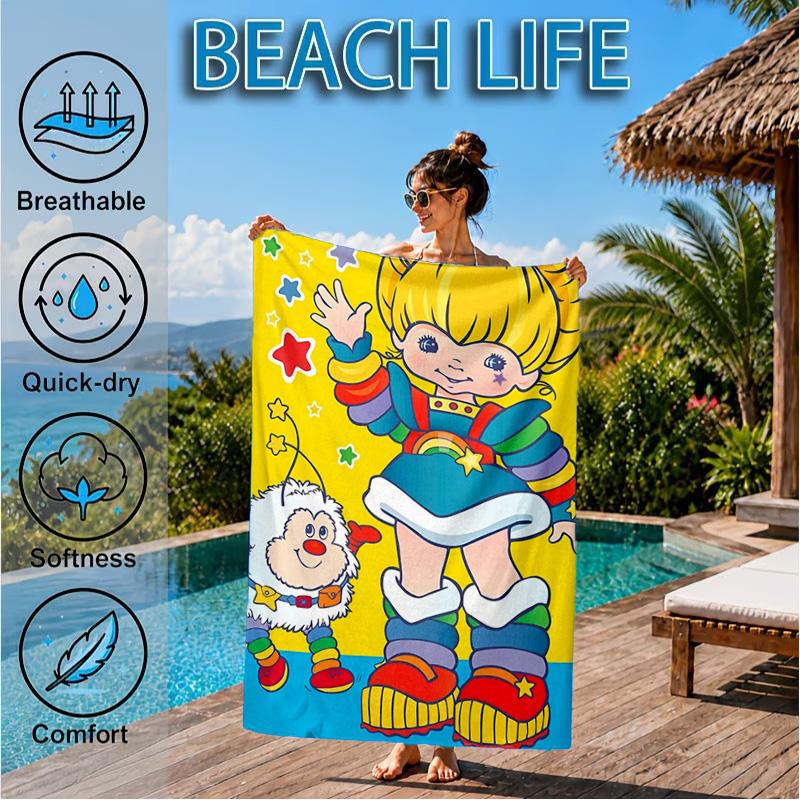 Rainbow Adventure Beach Towel, Microfiber Beach Towel, Perfect For Pool, Beach, Travel, Home Decor Beach Party Fan Gifts