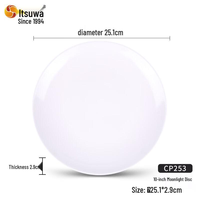 WUHE 10-inch White Round Melamine Plates