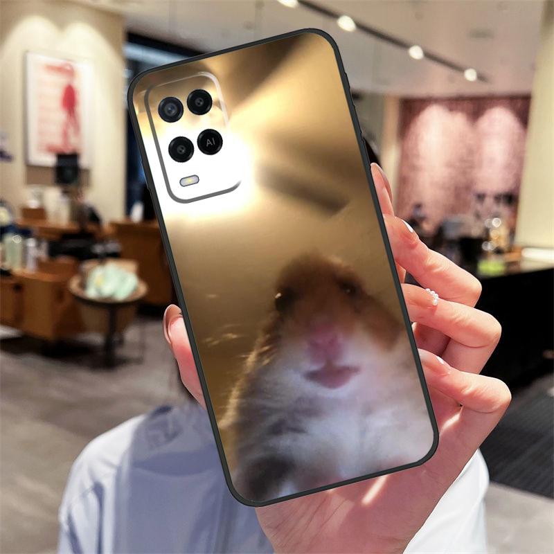 Cute Lovely Pet Hamster Case For Oppo A17 A77 A80 A40 A60 A98 A78 A18 A38 A58 A16 A76 A96 A74 A94 A54 A57S A15 Cover