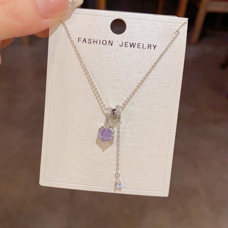 Exquisite Niche Fashion Light Luxury Ice Flower Rose Tassel Necklace