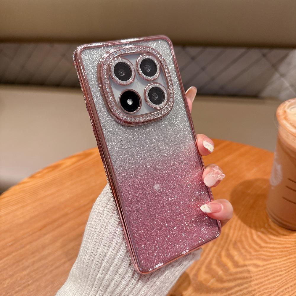 

Роскошный чехол с гальваническим покрытием, стразами и блестками для Xiaomi Remi Note 14 13 Pro Plus 12 11 10 Pro 11S 10S 14C 13C A3, мягкая силиконовая накладка Redmi Note 14 (5G)