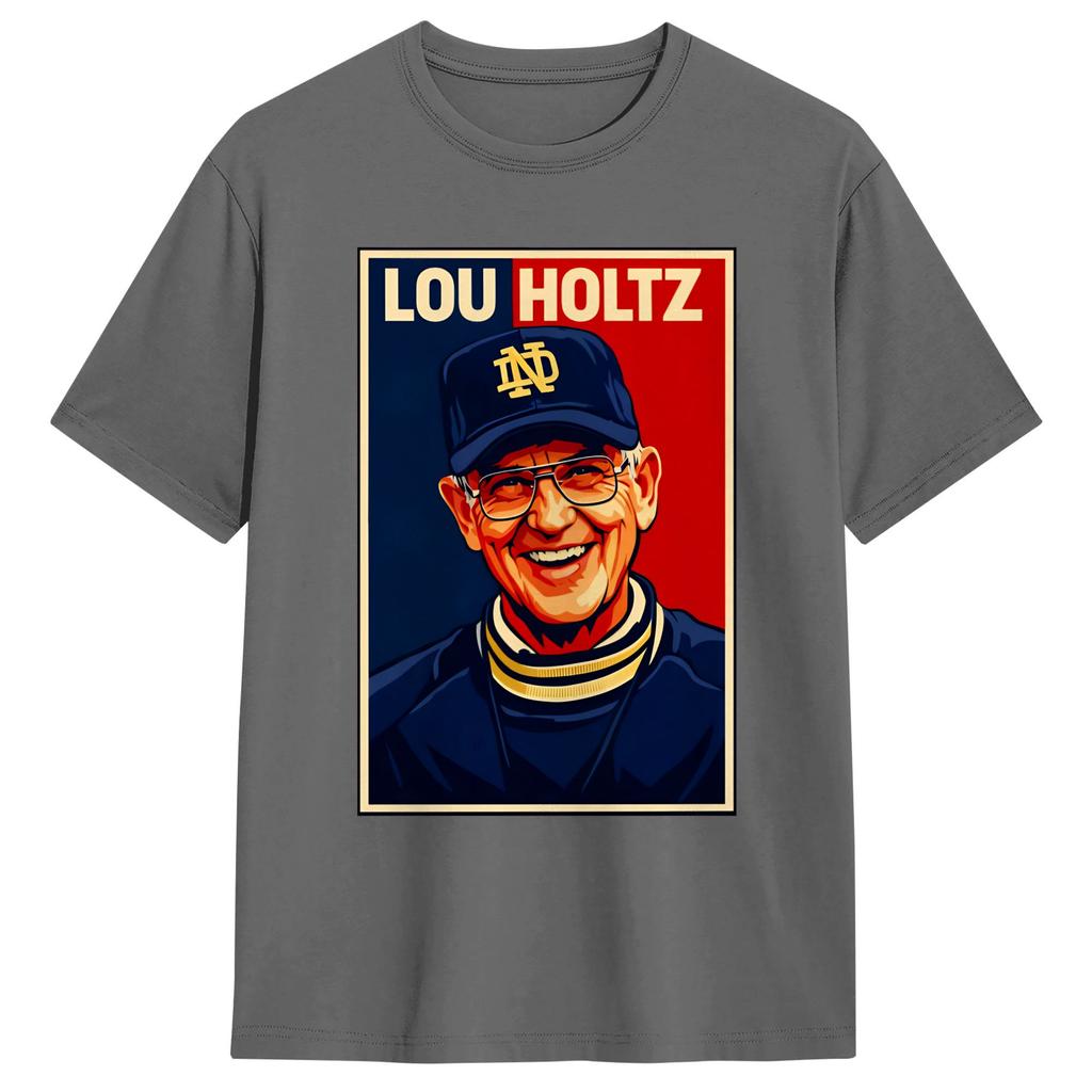 Unisex Lou Holtz Retro Style T Shirts  Cotton Clothes Casual Short Sleeve Crew Neck Tee Shirt Summer TShirts