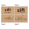 Online Retail Handmade Appreciation Labels "Gift For You" Cardstock Kraft Paper Greeting Cards