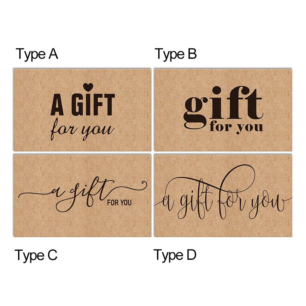 Online Retail Handmade Appreciation Labels "Gift For You" Cardstock Kraft Paper Greeting Cards