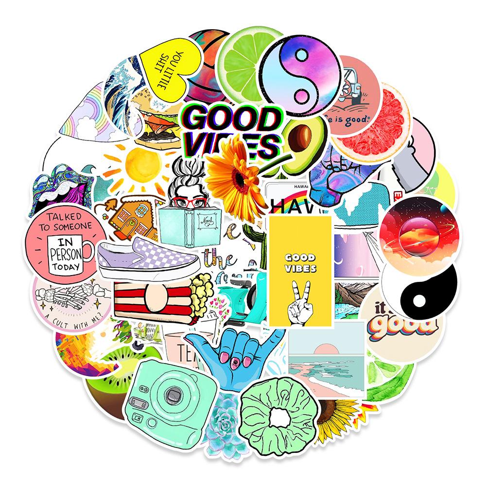 100 Vsco Doodle Stickers Suitcase Notebook Scooter Refrigerator Water Cup Stickers