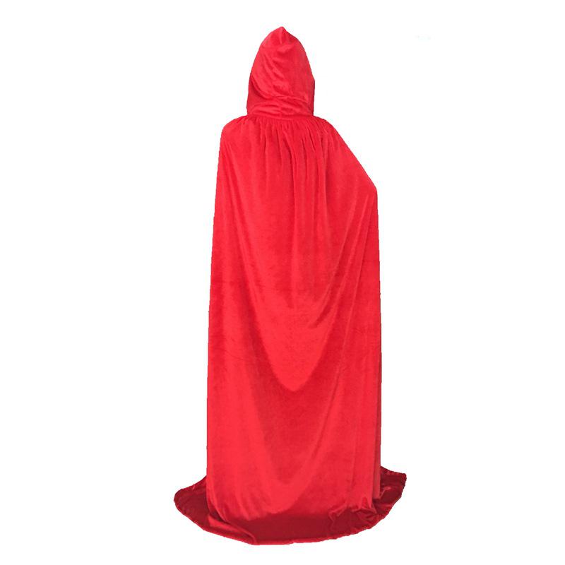 Adult Velour Grim Reaper Floor-Length Cape