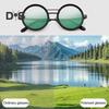 Adjustable Tint Sunglasses for Men Women UV Protection Round Polarized Sunglasses Retro Circle Eyeglass with Gradient Lenses for Beach Driving