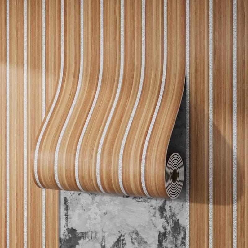 Thickened Faux Grille Self-Adhesive Fluted Panel Wallpaper Waterproof MoistureProof Home Accent Wall Renovation Sticker