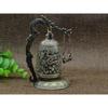 1Pc New Hot Selling Good Luck Feng Shui Ornament Home Decor Figurines Metal Bell Carved Dragon Buddhist Clock Home Decor Supply