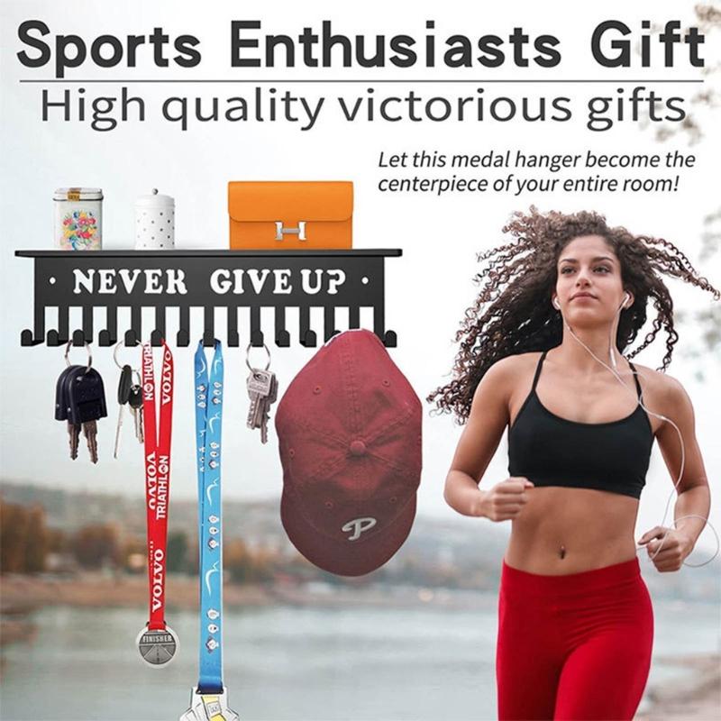Sports Medal Display Rack Medal Holder Trophies Rack Medal Hanger Medal Display Shelf Alloy Material for Medal Trophies