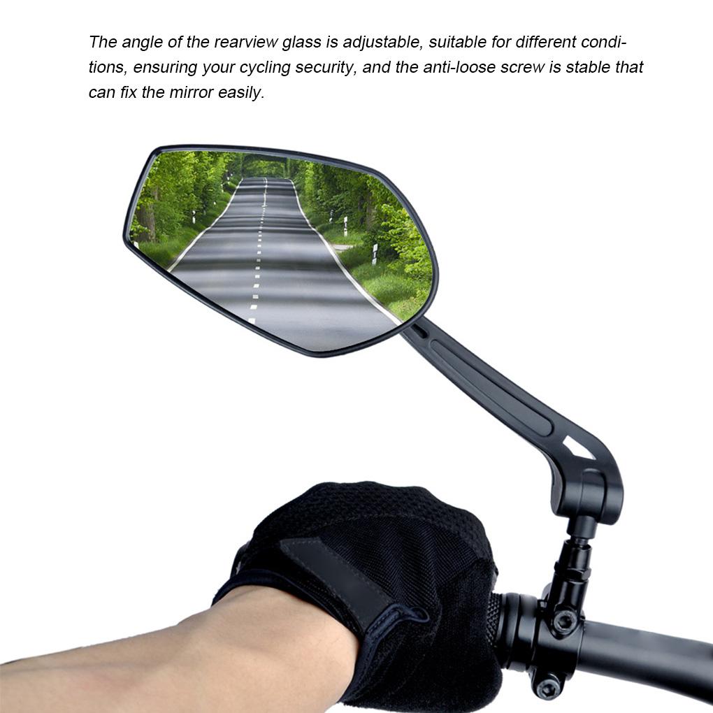 Handlebar Reflector Rear View Mirror Mountain Bike Electrical Bike Wide\-Range Adjustable Angles Mirror
