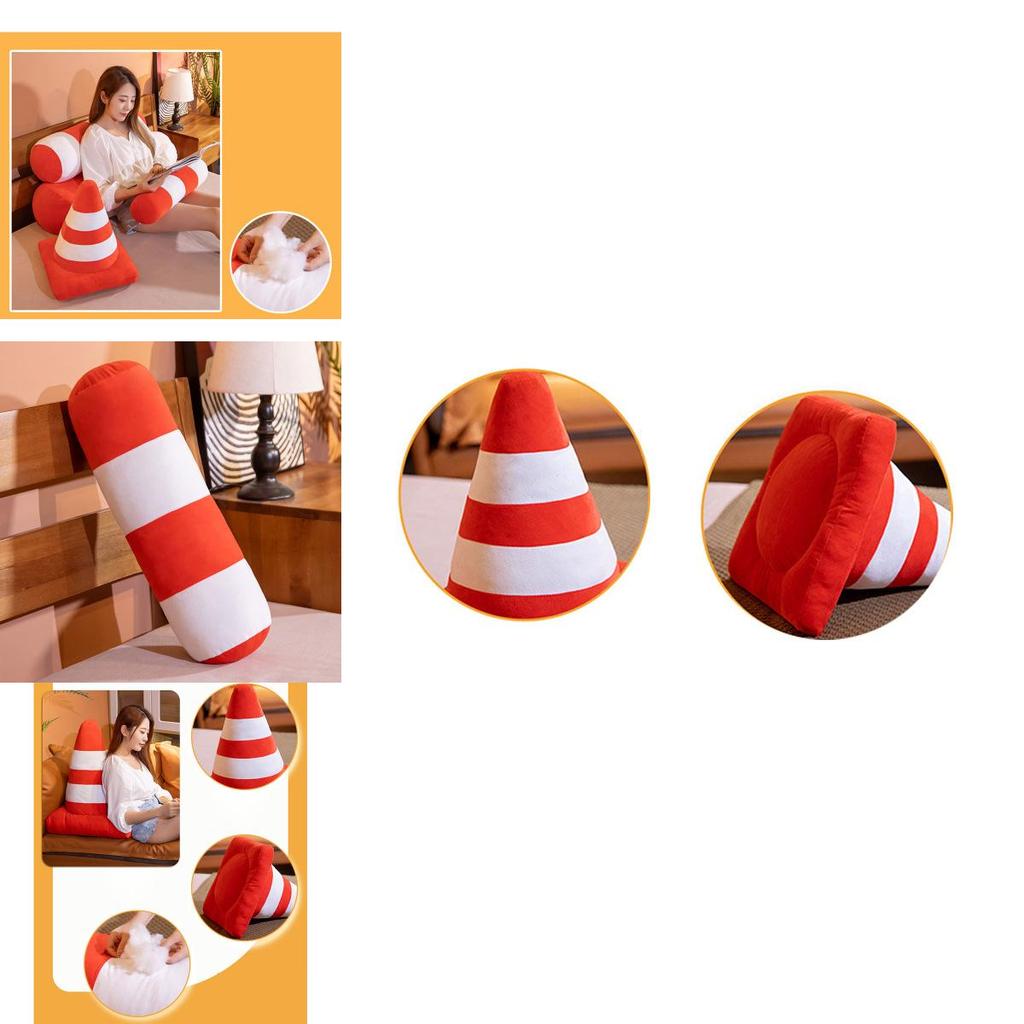 Creative Traffic Safety Cone Pillow Plush Toy For School And Kindergarten Teaching Aids