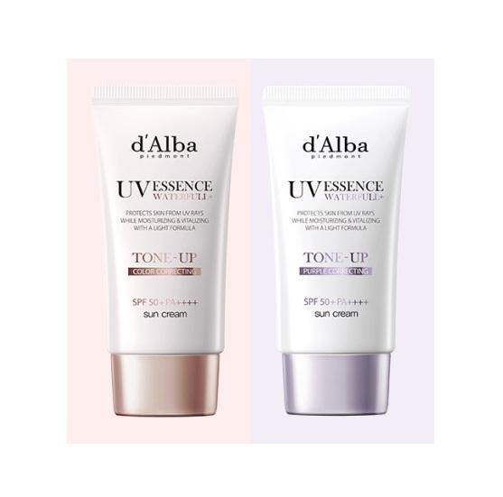 

d Alba Vegan Waterfull Tone-Up Sunscreen Mixed Set SPF50+ PA++++ Pink Purple Green Brightening UV Protection 50ml x 2 PINK + PURPLE