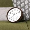 Fujiboeki Wall Clock Width 25.5 X Depth 4.3 X Height 25.5 Cm Brown Miel 28199 Small with Temperature and Hygrometer
