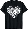 Funny 67 Meme Six Seven Heart Matching Couples Valentines T-Shirt