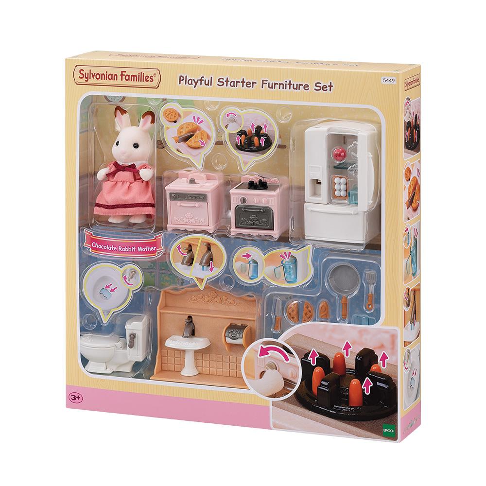 [Toytron] Sylvanian Families 5449 Chocolate Rabbit s Red Roof Cozy Cottage Recommended Furniture Set