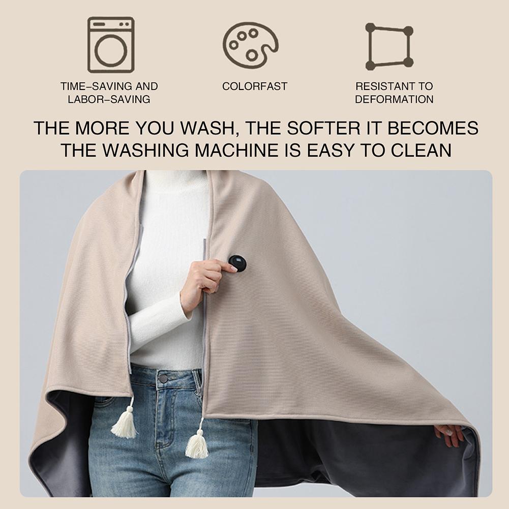 Wearable USB Blanket For Travel Camping USB Powered Relaxing Study