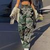 Trendy Uformell Streetwear for kvinner Baggy Cargo-bukser med lommer Bukser med brede ben Løse kjeledresser Lange bukser