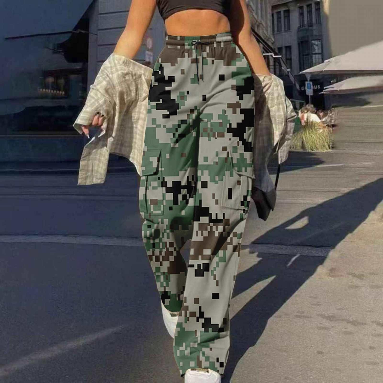 

Женские модные повседневные уличные мешковатые брюки-карго с карманами, широкие брюки, свободные комбинезоны, длинные брюки XXL