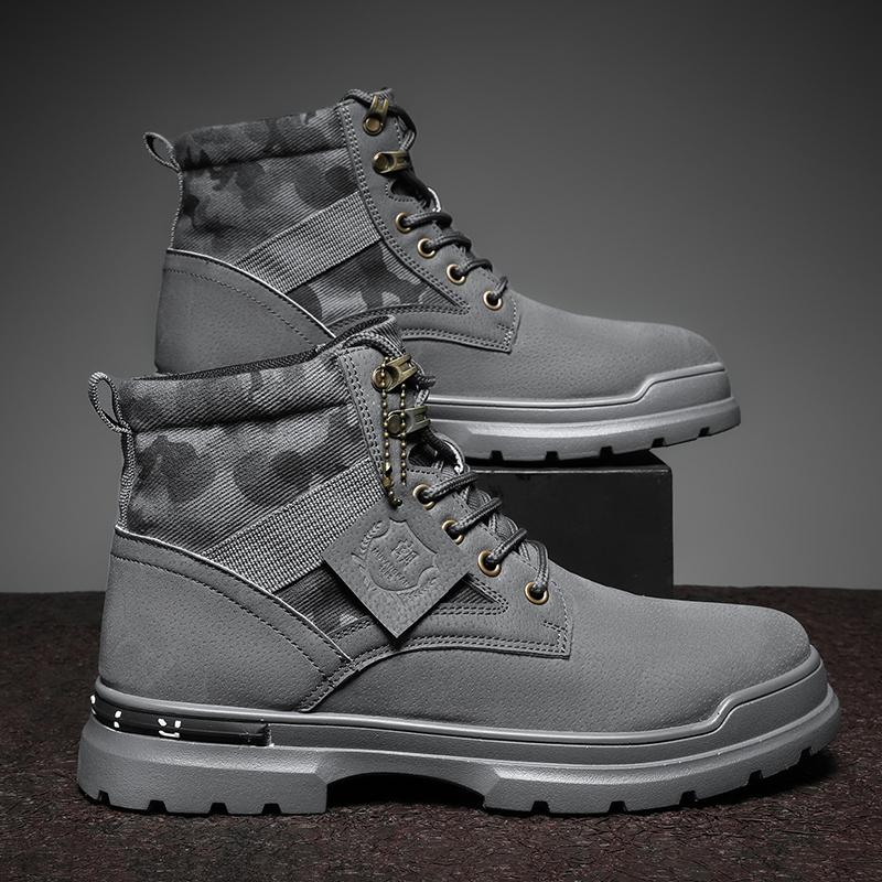 British Style Boots Men Fashion Outdoor High Top Sneakers Male New Ankle Boots For Men Casual Motorcycle Shoes Punk Men’s Shoes