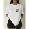 Plus-Size Women'S T-Shirt with a 'Believe in Yourself' Design, Featuring a Double-Sided Print for a Stylish And Comfortable Summer Look