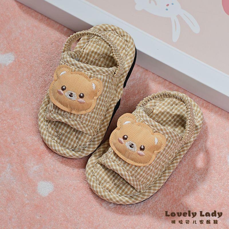 

Kids Pure Cotton Cloth Cartoon 1-2-3 Years Old Toddler Shoes Home Silent Anti-Slip Home Indoor Floor Slippers Cartoon Yellow Inside the kids 22 16cm long