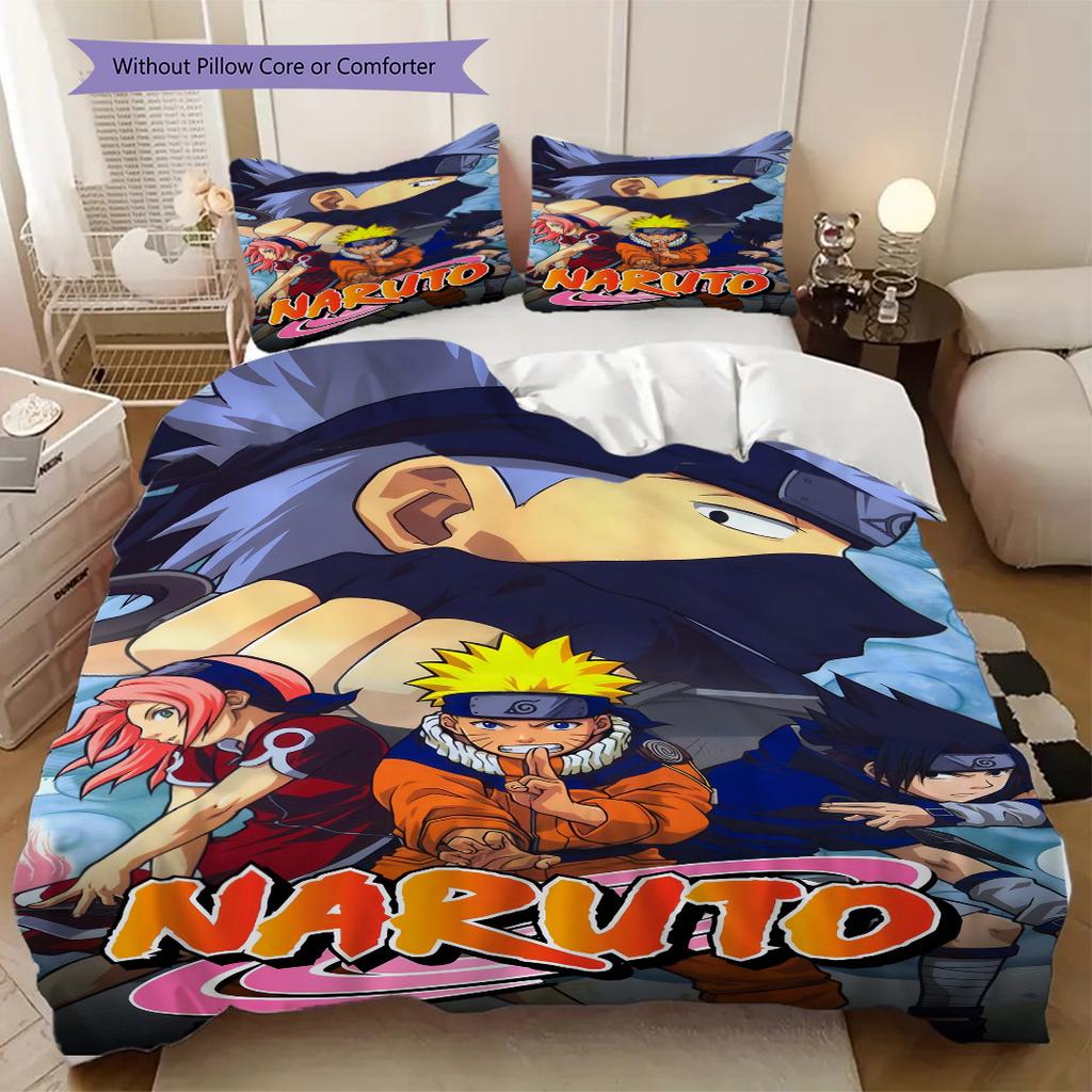 Anime-Naruto Soft and Comfortable Duvet Cover, Children's Bedding Set Gift, Extra Large Size, Various Sizes Available LXR53