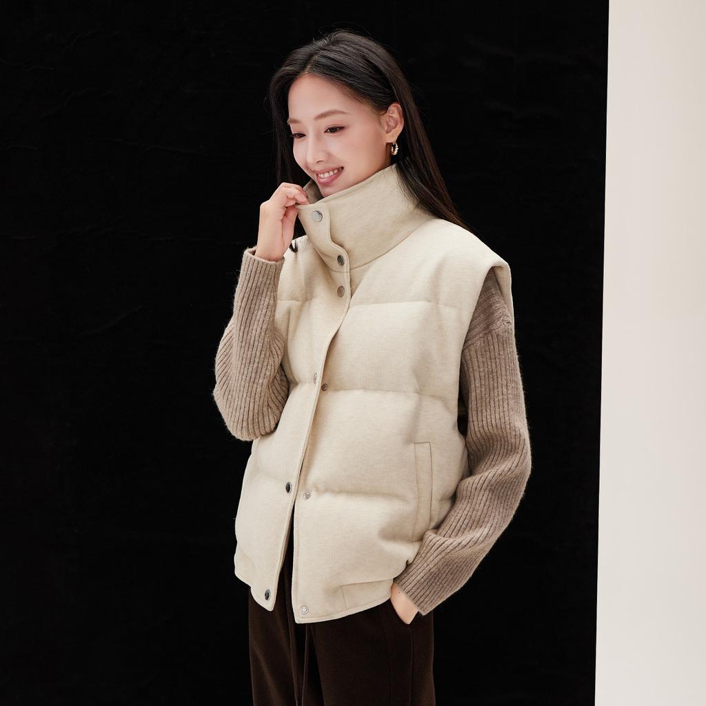 Down Vest Jacket for Women In Winter 2025, Fashionable and Versatile Casual Short Sleeveless Bread Jacket