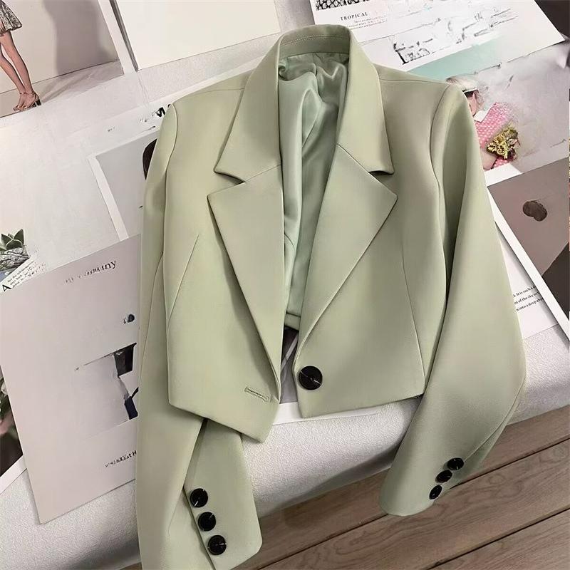 Short White Jacket Women's Small Fashionable Suit Women's Spring and Autumn Clothes Workplace Goddess Fan Jacket Suit Women