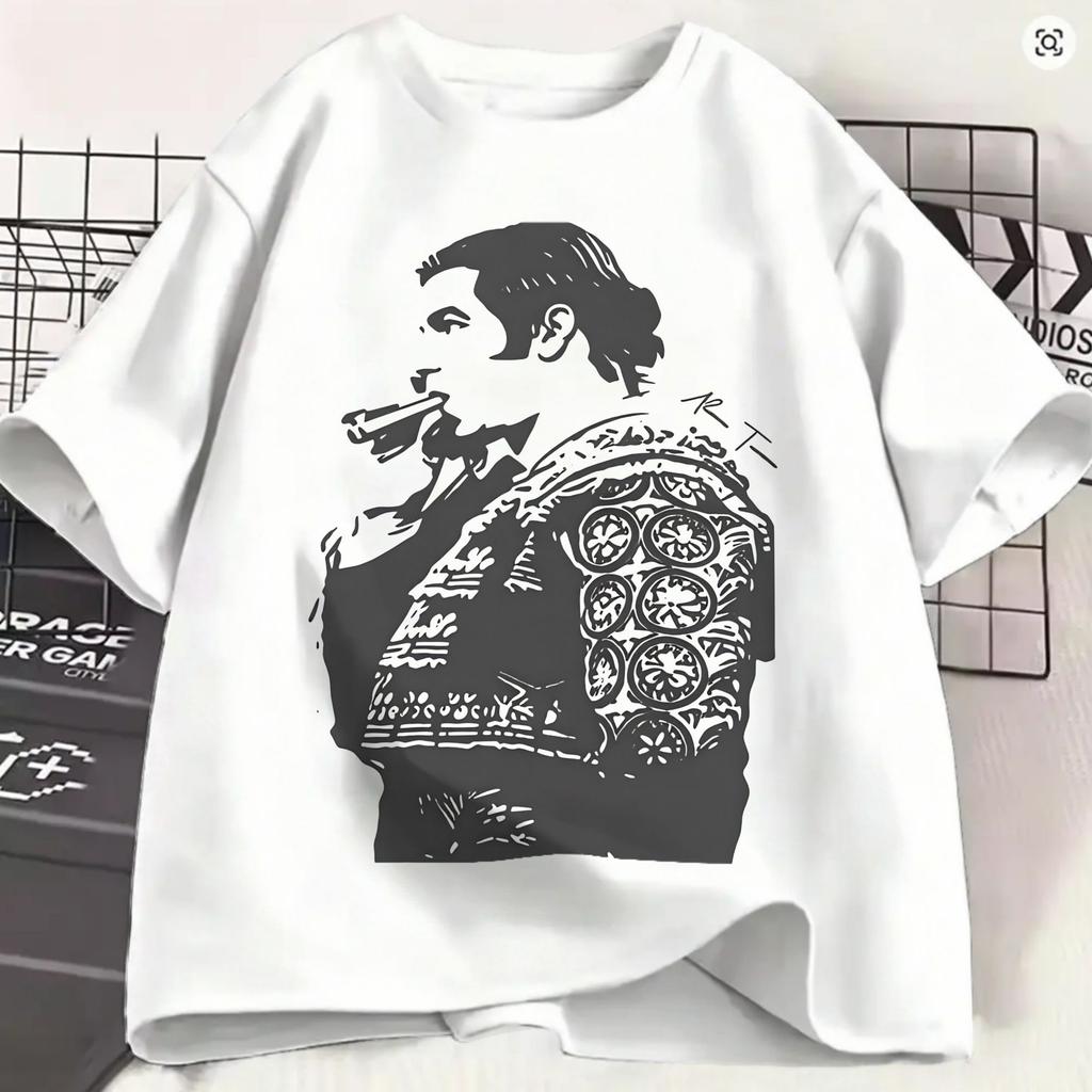 Morante De La Puebla T-Shirts Unisex Vintage Baumwoll-T-Shirts Rundhals Kurzarm-T-Shirts Große Größen Kleidung