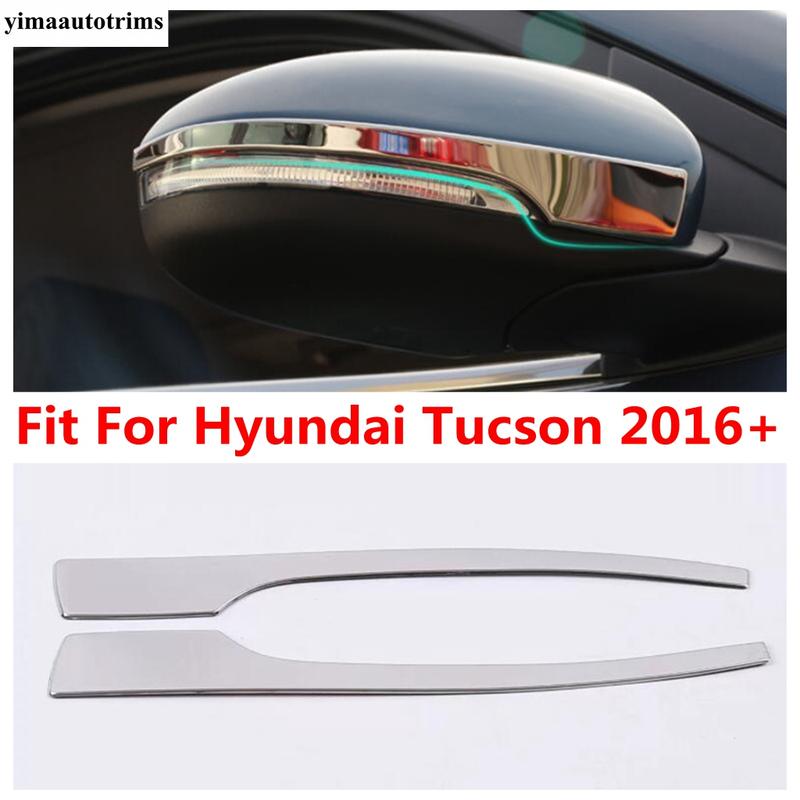 

For Hyundai Tucson 2016 - Car Side Rearview Mirror Strip Decoration Cover Trim Stainless Steel Accessries Exterior Refit