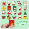 20-Piece Christmas Cartoon Magnetic Refrigerator Stickers: Gingerbread Man & Tree Designs