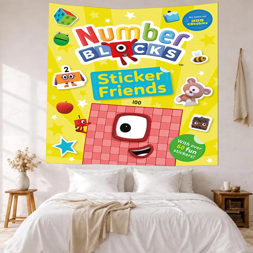 Numberblocks Wall Decor Tapestry Art For Pet Memorial Birthdaywedding Party Backdrop Family Gift