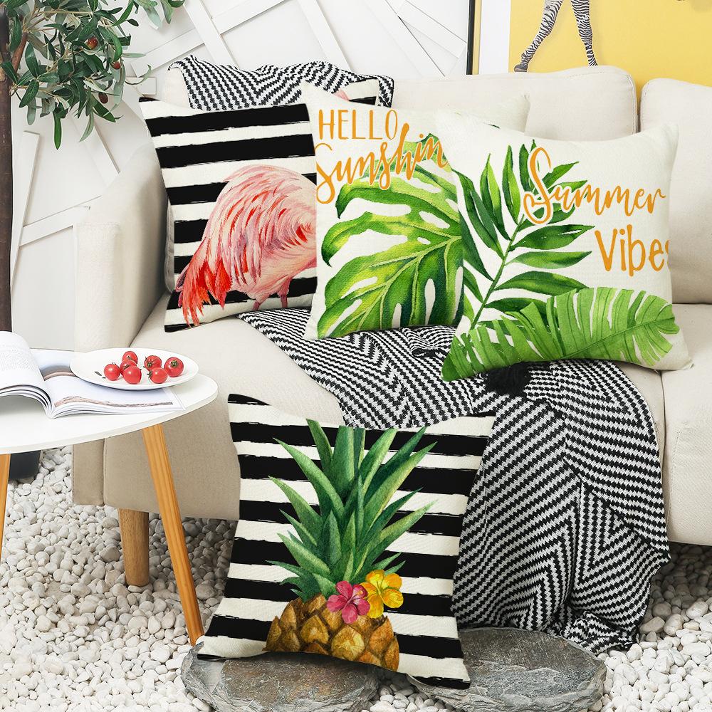 New Tropical Plant Pineapple Cushion Linen Pillow Nordic Fresh Living Room Sofa Pillow