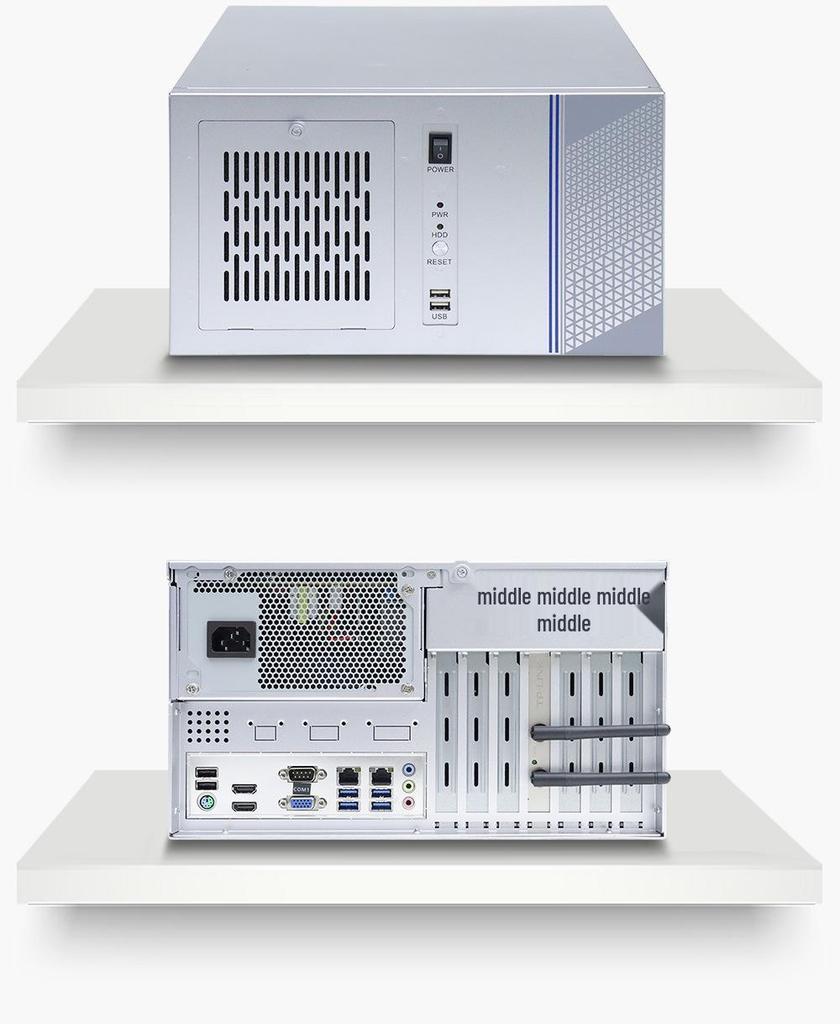 IPC-620 6th Gen Core Wall-Mounted Industrial Control Computer with Multi-Serial Port, 4U Host.