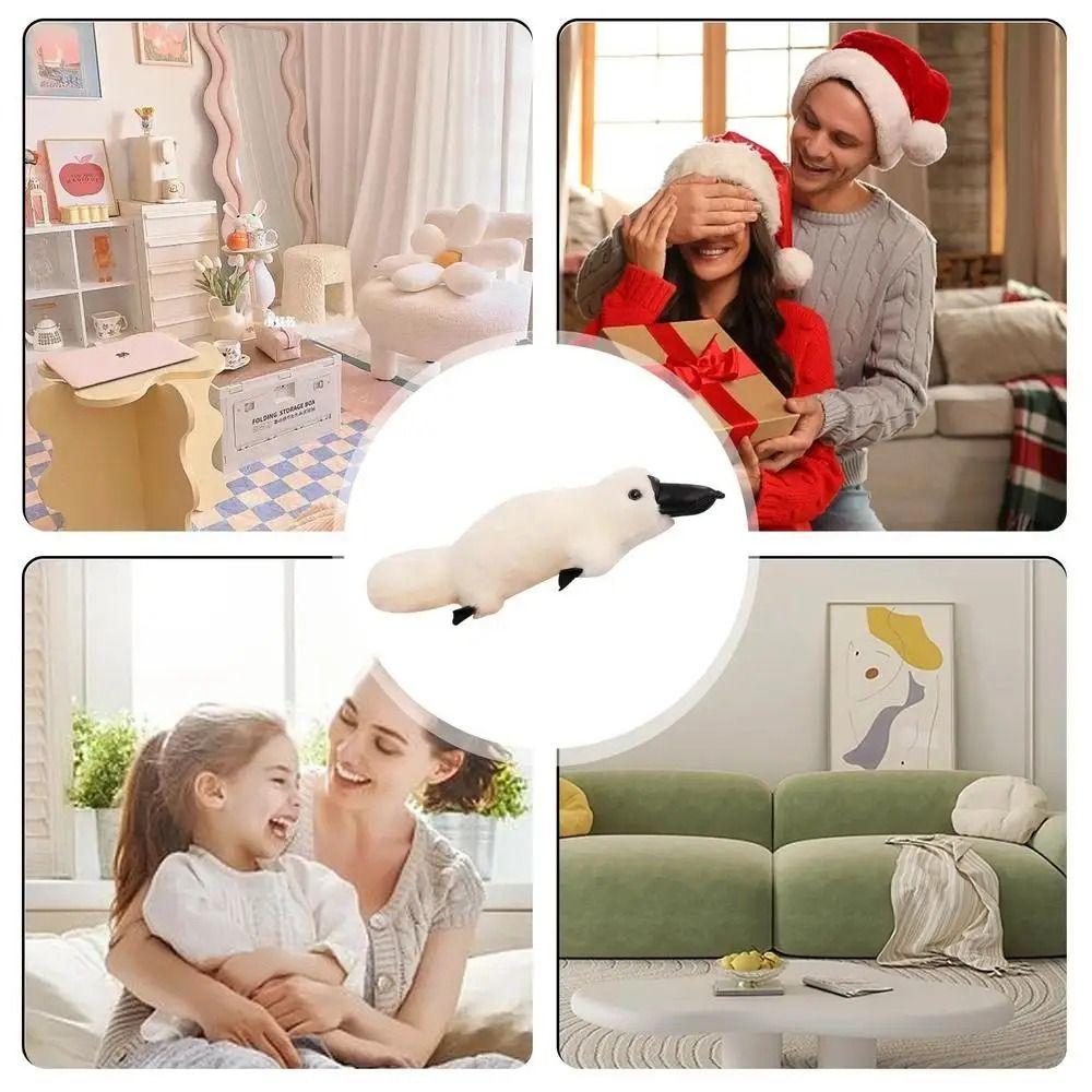 Fluffy Platypus Plush Toys Simulation Animal Stuffed Dolls  Birthday Gift