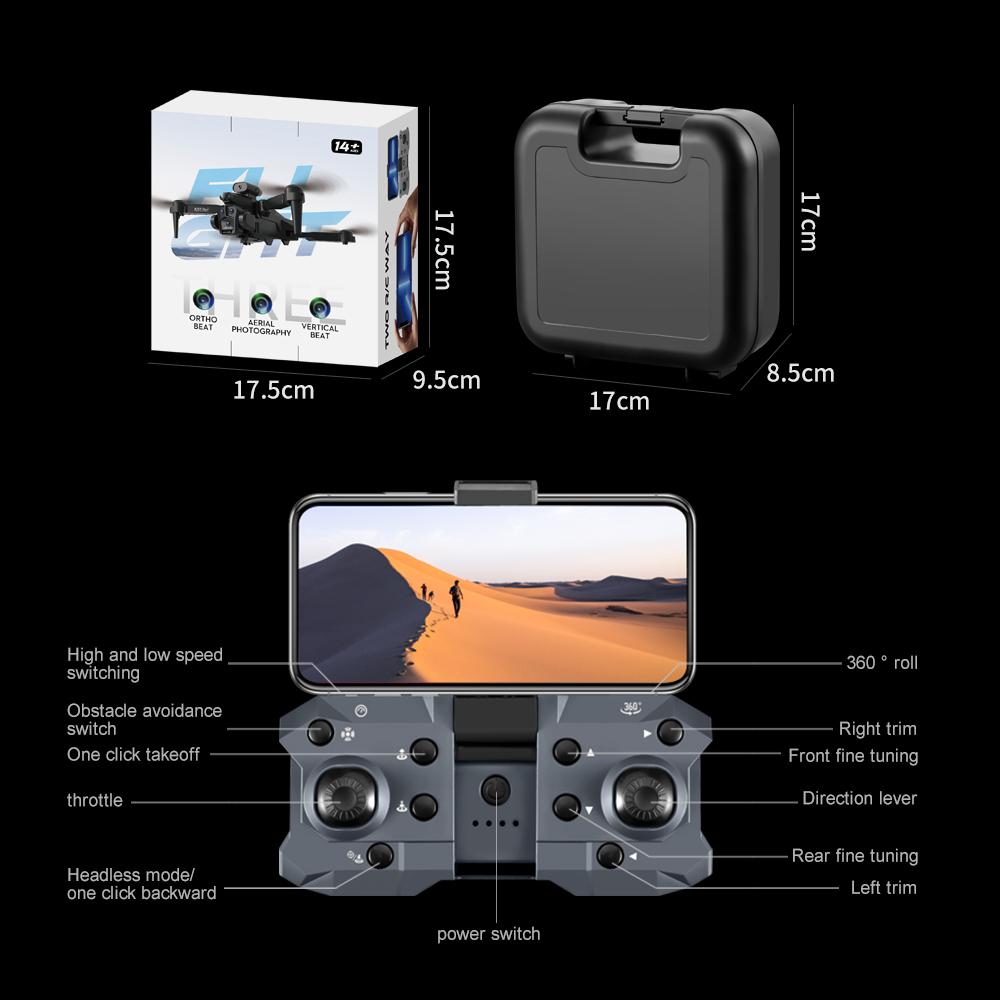 K10/E88 MAX Drone Carbon Fibre 8K HD Three Camera Professional Obstacle Avoid Aerial Photography Optical Flow Quadcopter Toy