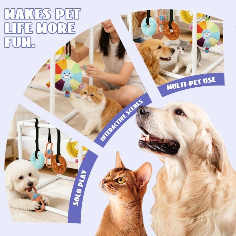 Hrací sada pro psy s PVC rámem a poutavými doplňky pro vnitřní i venkovní cvičení a zábavu