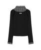 FANCY CLUB Layered Long Sleeve Shirt (Black) F25Zb023