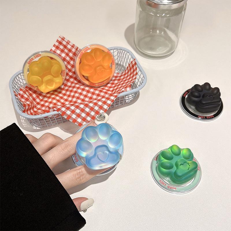 Cute Fun Blue Light Matte Cat Paw Magnetic Suction Small Cartoon Funny Mobile Phone Holder Korean Back Sticker Airbag