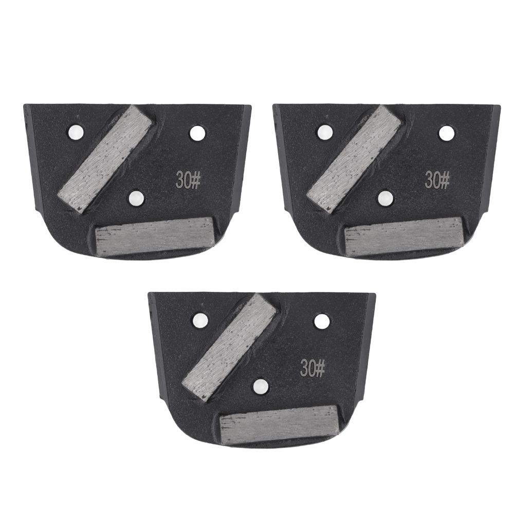3pcs 30 Grit Concrete Grinding Disc 2 Teeth Metal Grinding Shoes Concrete Floor Grinding